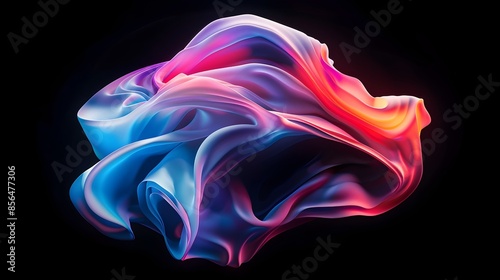 Mesmerizing Liquid-Like Shapes:Vibrant Fluid Motions in Ethereal Colors