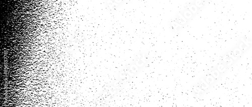 Black grit grunge texture. Grainy photocopy overlay background. Distressed noise surface with dust, particles, specks, speckles. Rough dirty granule lino backdrop texture of concrete or cement. Vector