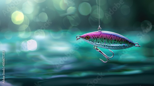 The colorful fishing lure