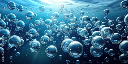 Bubbles floating in clear water , bubbles, aquatic, clear, floating, underwater, refreshing,spherical, reflective