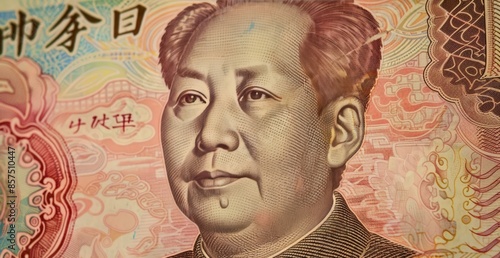 Chinese Currency with Mao's Portrait