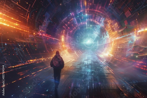 Illustrating time travel: captivating visuals of temporal journeys