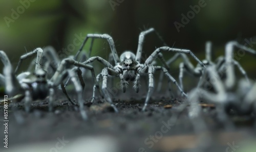 Wolf spiders are one of the most common types of spiders found in North America. AI.