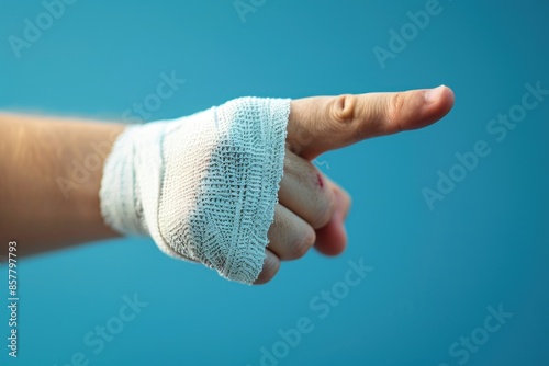 Bandaged Hand Pointing Right