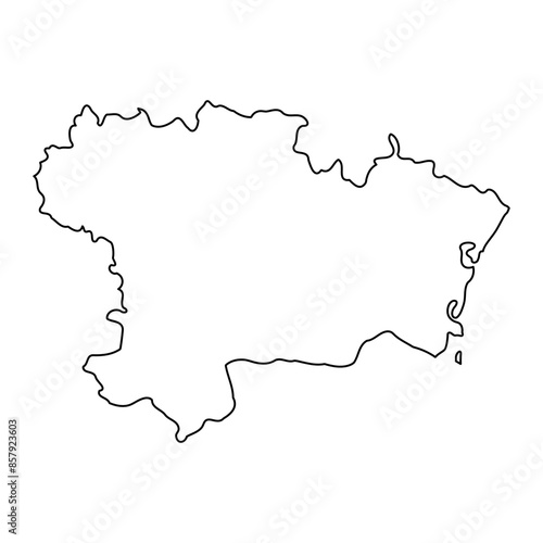 Aude department map, administrative division of France. Vector illustration.