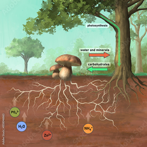 Symbiotic association between plant and fungus