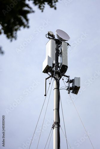 a modern 5 g antenna outdoors