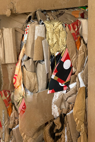 Compressed Cardboard and Paper Packaging for Recycling