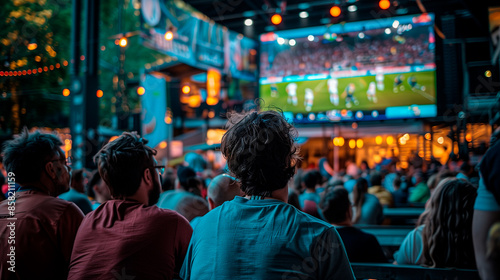 Public viewing of a soccer match