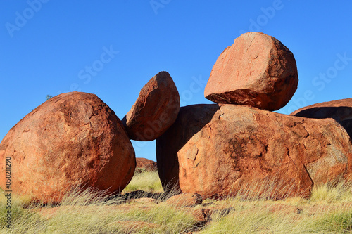 A view of the Devils Marbles in the Red Heart of Australia.