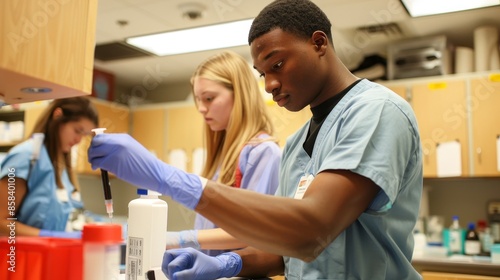 College laboratory setting for phlebotomy skills acquisition