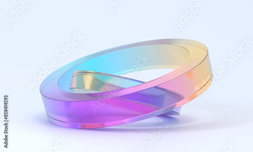 Abstract colorful shape, 3d render
