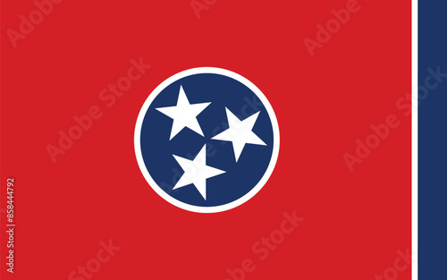  Tennessee State Flag illustration. Tennessee Flag. 