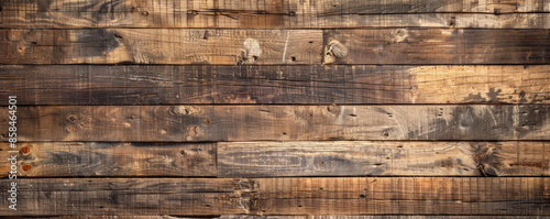 Rustic barn wood background with weathered, textured planks in warm, earthy tones. The authentic, natural look adds a cozy and inviting feel, perfect for countryside or vintage designs