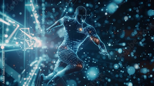 An athlete sustains a sports injury while competing abroad and receives immediate virtual consultation and treatment through 5G telemedicine allowing them to continue their training.