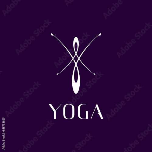 Simple yoga logo design inspiration . abstract loga logo design template . wellness logo design