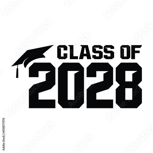 Class of 2028 design, College t-shirt design printable text vector 