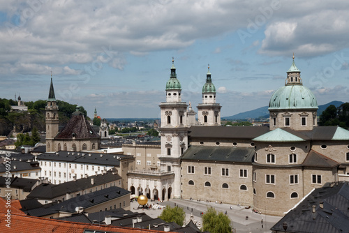 Ogólny widok miasta Salzburg, Austria