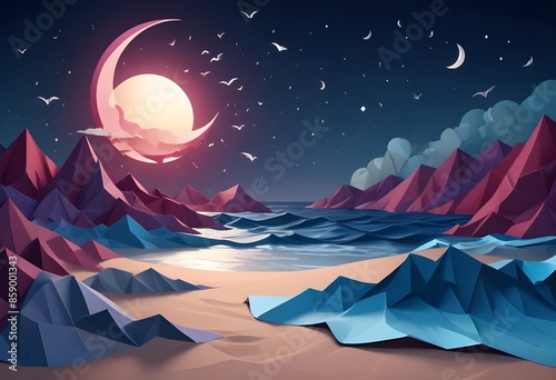 moon night on beach (131)