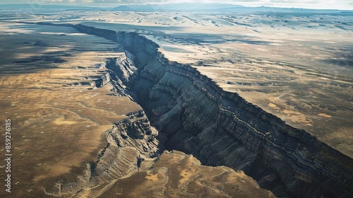 criss-cross fault line on the earth 