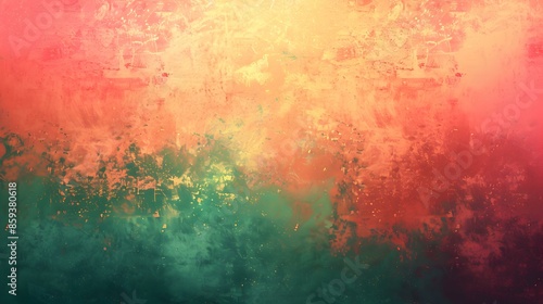 Gradient peach to emerald abstract shades background