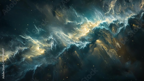 Intergalactic space theme, starry background, scifi, digital art, cosmic details