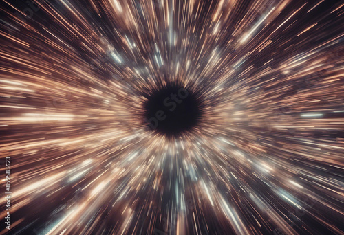 Light speed hyperspace warp background