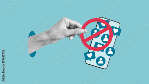 No social media - decision to stay away from social media. Not allow sign on social media icons