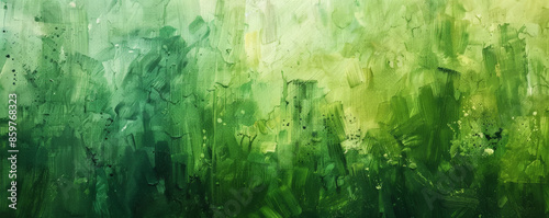 Forest Greens: Brush strokes in various shades of green, resembling the textures and hues of a lush forest.