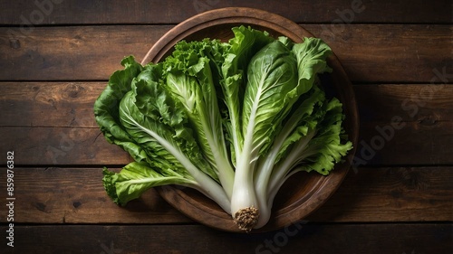 escarole vegetable in wooden table