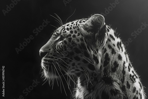 Leopard Cinemagraph in Black and White