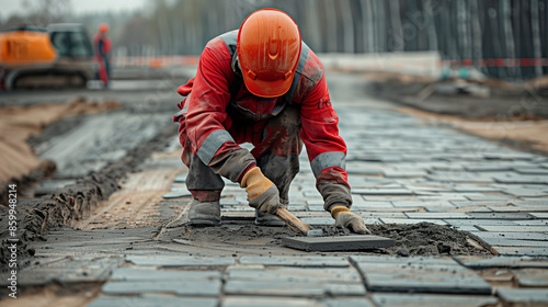 Crouched Worker Laying Paving Stones at Construction Site, Why You Should Hire a Professional