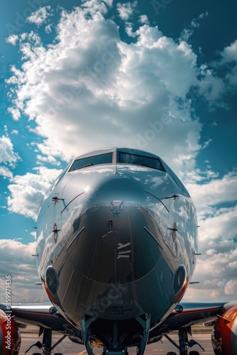 Airplane at Airport Tarmac