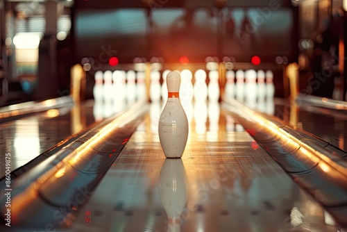 Bowling ball aiming for a perfect score