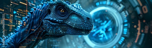 Dinosaur Genetic Science in Technological Style