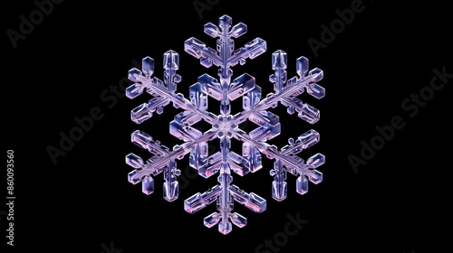 Iridescent Snowflake Macro