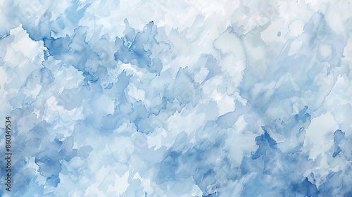 Aqua wisps intertwine to mirror celestial expanses in this ethereal watercolor abstract.