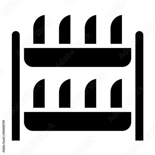 Vector Design Dish Rack Icon Style