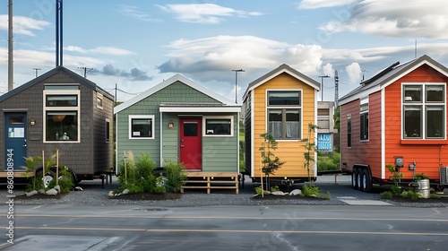 series of innovative tiny homes in an urban setting