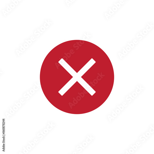 Remove button icon vector, delete button vector. cancel button icon color illustration for web and app on white background..eps