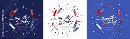 Independence day USA banner template .4th of July celebration poster template.fourth of july vector illustration .