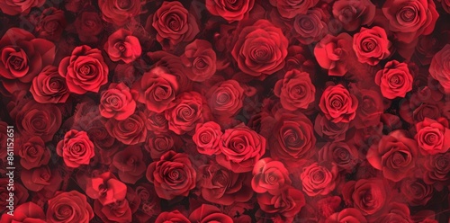 Enchanting Beauty. Red roses background concept
