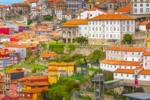 Porto, Portugal old town aerial view