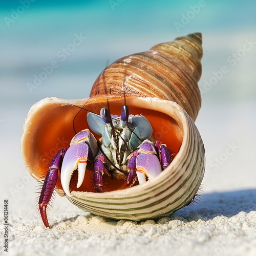 seaside hermit crab illustration