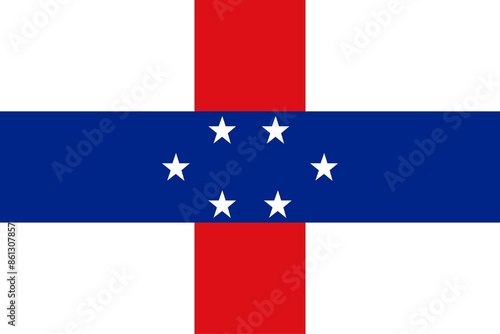 Flag of the Netherlands Antilles (1959–1986) illustration