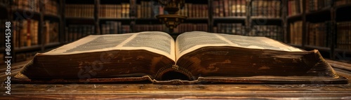 A German Bible from the Reformation era, with Martin Luthers translation, displayed in a historical museum