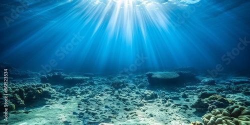 underwater view of the world , copy space concept for wallpaper or background