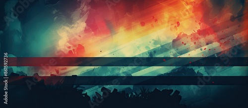 Colorful cinematic background with a film strip texture, perfect for a banner, flyer, or poster with copy space image.