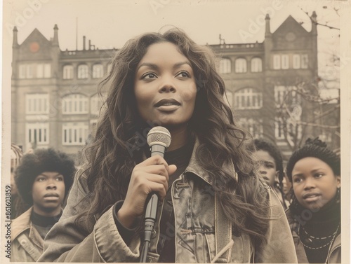 University Student Leading Campus Protest