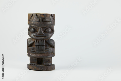 Totem, idol carved in wood which was used to worship a pagan god